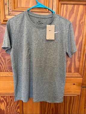 Nike Gray Heather Dri-FIT Short Sleeve Crew Tee